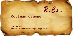 Rottman Csenge névjegykártya